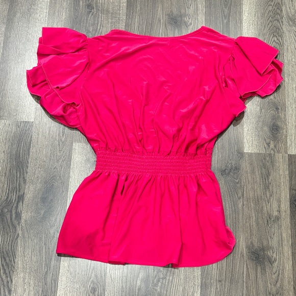Jon & Anna Bright Pink Ruffle Blouse - Picture 2 of 2